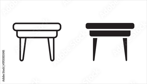 A collection of vector line icons related to tables. Table, Premium linear symbol pack. Vector illustration isolated on a white background. Web symbols for websites and mobile applications.