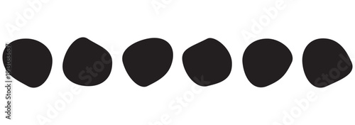 Organic liquid blob shape. Different drops in modern style. 