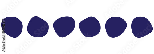 Organic liquid blob shape. Different drops in modern style. 