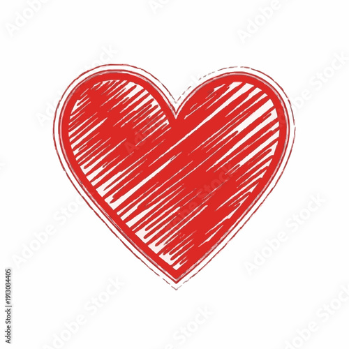 Minimalist Grunge Heart Loop Vector for Wedding Stationery and Modern Jewelry Ads. A stylish heart loop with a distressed scratchy texture. This minimalist vector illustration. 