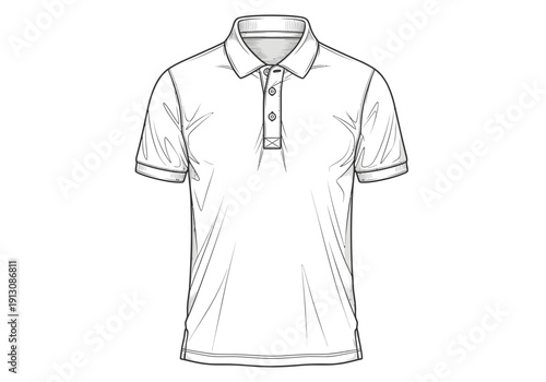 Polo Shirt Fashion Design Sketch 1.