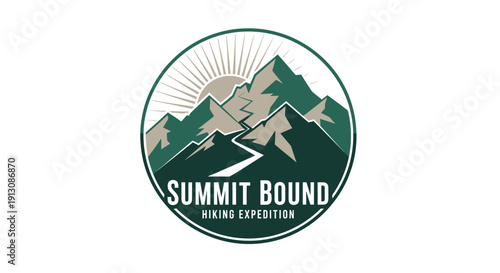 Summit Bound Hiking Expedition Logo Design.