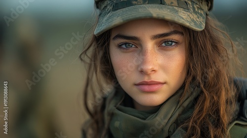 A soldier stands strong and focused during an intense training exercise