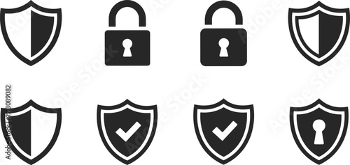 Ultimate UI Design Master Bundle: Social Media Interface, AI Technology, Security Shields, Trophies, and Magic Sparkle Star Vector Set