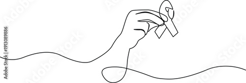 A delicate hand holding a small bird with a long, flowing tail Vector