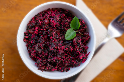 Beetroot Thoran, Poriyal, Palya  a traditional dish in south India. 