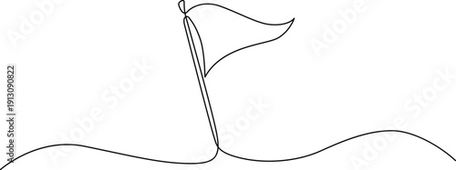 A detailed line drawing of a sailboat with sails billowing in the wind. Vector