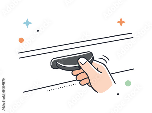 Everyday furniture detail. A simple drawer handle shown in use, slightly pulled, suggesting motion and practical interaction in a quiet home