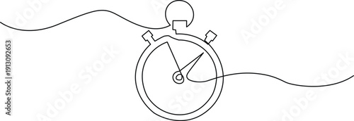 A person running with a stopwatch, illustrating the concept of timing and speed. Vector