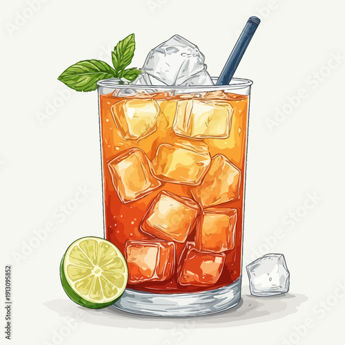 very cool design soda drink .with ice