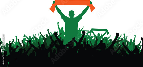 WebBlack Silhouette Vector Illustrations Set Featuring Business People Handshaking Success Celebration Cheering Crowds Music Concert Fans Applauding and Audience Raising H