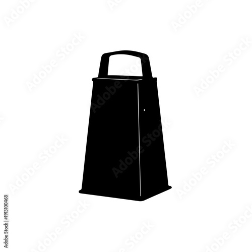 Modern minimalist black table lamp with a simple handle design