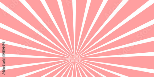 Vintage American flag background vector featuring a red and white sunburst pattern with grunge texture and retro star design elements on an artistic paper backdrop