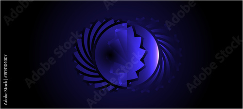 Neon futuristic 3d sphere of blue and purple glowing digital waves and particles. Future technology concept, x ray image of human brain