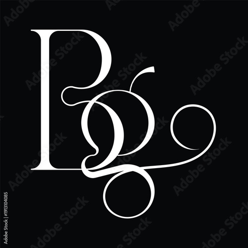 Initial letter Bg logo design 
