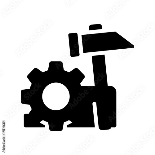 Hammer and Gear Icon.