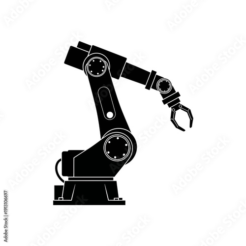 Industrial Robotic Arm Silhouette.