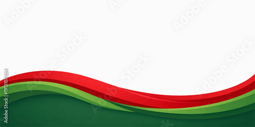 National flag of Portugal and Ireland with red and green waves in a vector illustration featuring a ribbon curve design for a business banner or decorative wallpaper backdrop