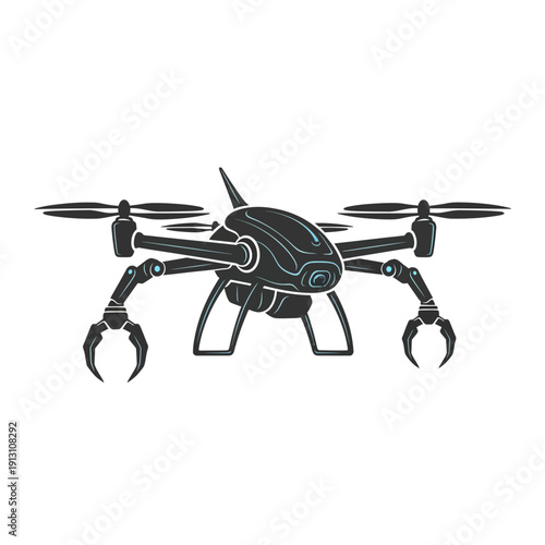 Futuristic Drone with Robotic Arms.