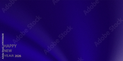 2026 new year luxury logo on deep blue wave background. New year luxury banner. Design for poster, flyer, invitation, postcard, advertising. Vector illustration.