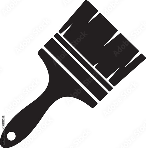 Paintbrush Icon: A clean, sleek silhouette of a paintbrush, embodying the essence of creation, design, and artistic expression.