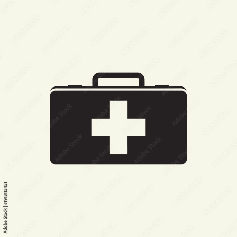 Obraz premium First Aid Kit Icon Vector Illustration.