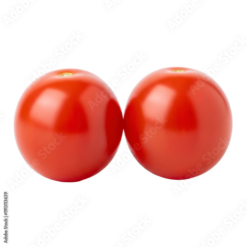 Two ripe red tomatoes