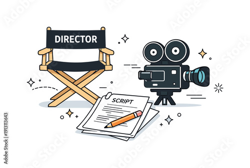 Behind the scenes storytelling. A director