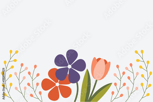 Beautiful floral arrangement with vibrant colors and delicate leaves
