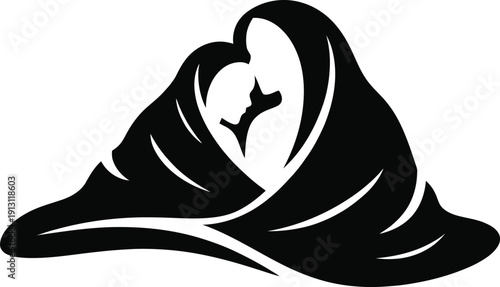 Mother Child Family Love Protection Care Warmth Bonding Silhouette Comfort