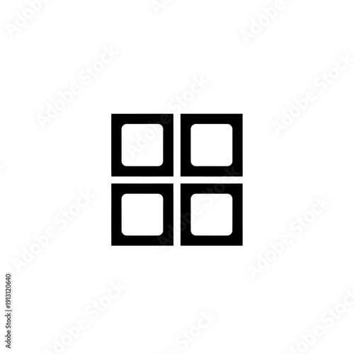 Abstract Grid Layout Icon - Four Square Blocks UI Element