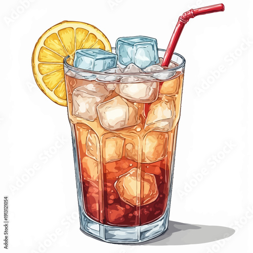 cool drink with ice very fresh