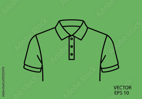 Simple Polo Shirt Icon Vector Illustration.