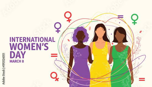 International women's day celebration with diverse women