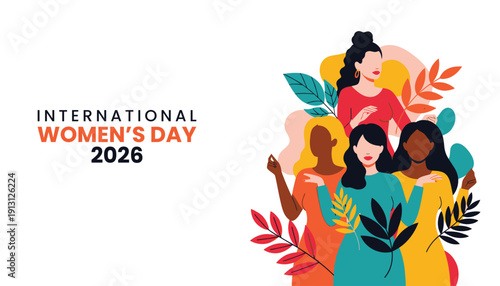 International women's day 2026 celebration with diverse women