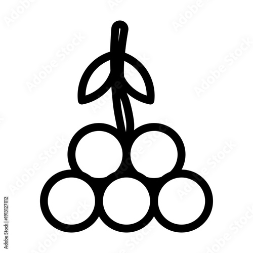 Grape Rowan line icon