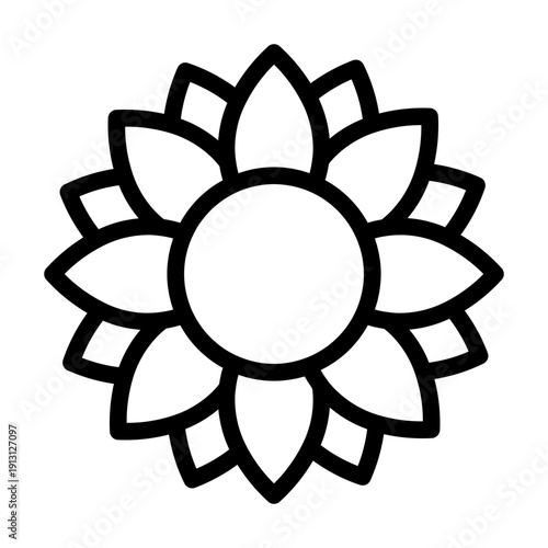 sunflower line icon