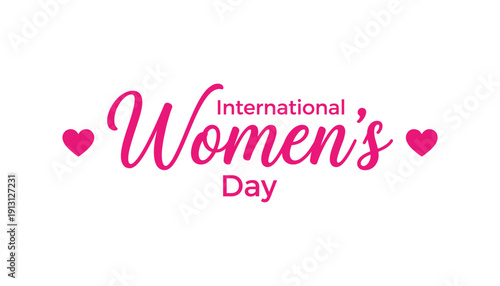 International women's day celebration logo