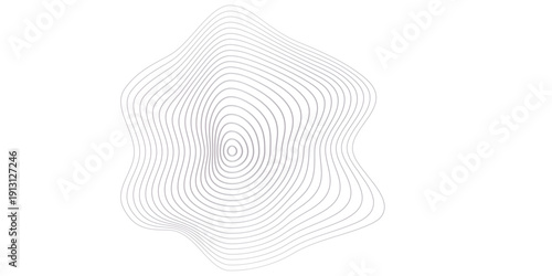 Abstract flowing wave surface of circle lines with colorful soft tone color palette on white background for design element, banner, background