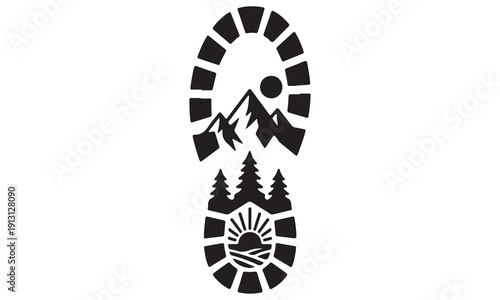 Handprint and Footprint Icon Set – Baby Prints, Shoe Steps, Palm Impressions, and Creative Foot Silhouette Collection