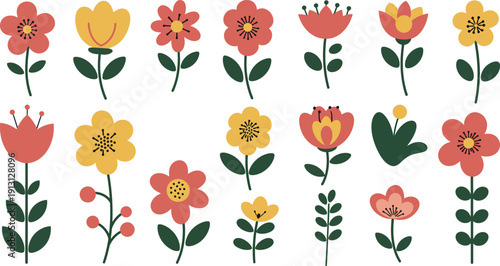 Seamless floral pattern featuring a vector illustration of a pink tulip blossom garden set against a decorative nature background for spring card designs