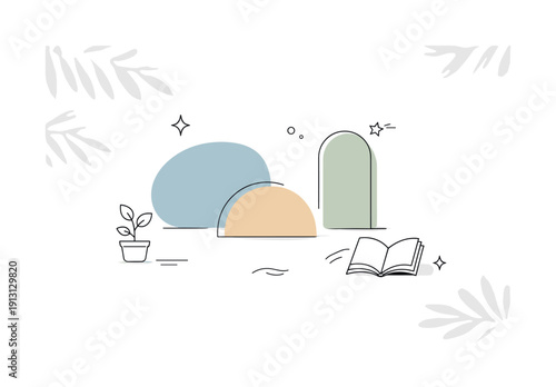    Trees and forest ecosystems with seasonal changes. Icon set. Set Logo of trees and forest ecosystems with seasonal changes: forest canopy