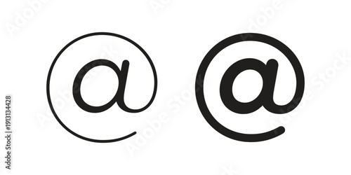 At icon with editable stroke and solid design vectors