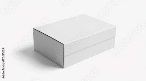 Wallpaper Mural White cube isolated on white background with packaging and gift elements Torontodigital.ca