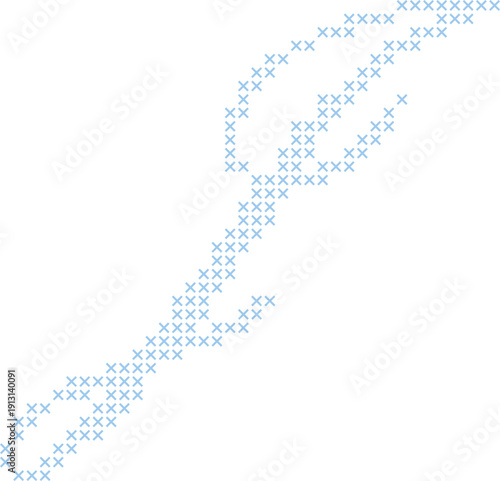 Cross Stitch Style Calligraphy Alphabet With Cursive Script Letter J Elegant Vintage Hand Lettered Typography Font Illustration