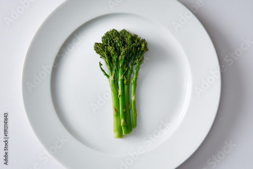 Vegetable on plate. Single vegetable on plate