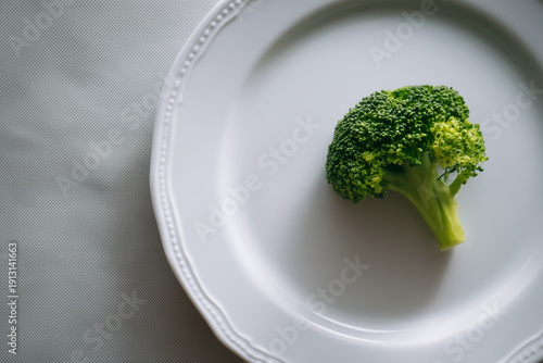 Vegetable on plate. Single vegetable on plate
