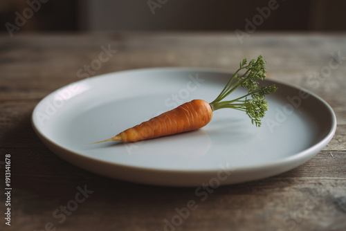 Vegetable on plate. Single vegetable on plate