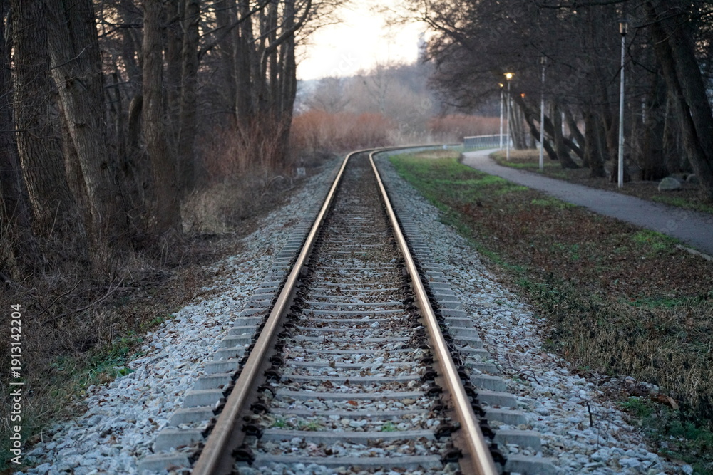 Fototapeta premium Gleise einer polnischen Schmalspurbahn