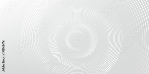 Futuristic white abstract background. Glowing circle lines design. Swirl circular lines element. Future technology concept. eps10